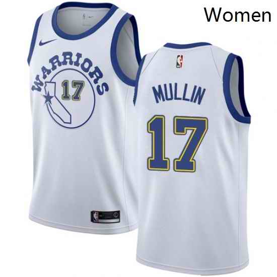 Womens Nike Golden State Warriors 17 Chris Mullin Swingman White Hardwood Classics NBA Jersey